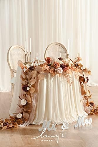 Ling's Moment 9FT Eucalyptus & Willow Leaf Garland, Rust & Sepia - Image 2