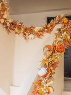 Thanksgiving Decorations - Clycaloor 6.8FT Fall Garland Maple Leaf, Artificial Autumn Hanging Vine Garland Thanksgiving Decor for Home Wedding Fireplace Party Christmas Halloween - Image 5