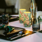 Easter Decorations Indoor Candles with Rabbit Daisy Flameless Candles with Remote and Timer 2 Pack Battery Operated Easter Themed LED Candles for Festival Gift Home Room Decor Green - Image 5