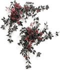 Ling's moment 2 Pack Black Floral Garland Wedding Arch Flowers by LingsMoment