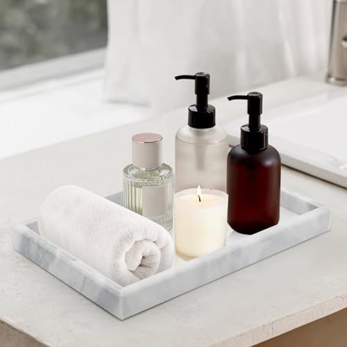 Marble Bathroom Tray,Pure Natural Marble Vanity Tray - Image 5