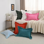 FUTEI Pack of 2 Chenille Throw Pillow Covers 18x18 Inch, Black - Image 6