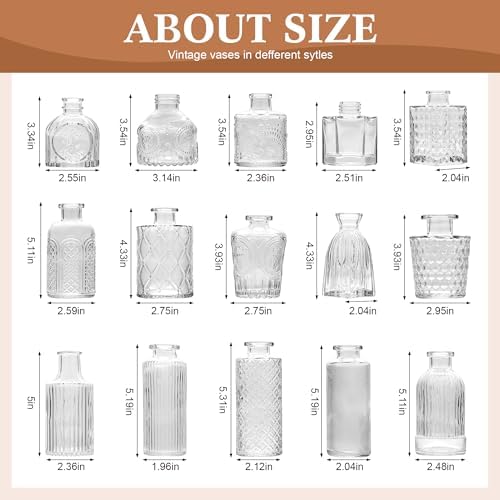 30 Pcs Clear Bud Vases Set, Baby Shower Decorations, Wedding Table Decor - Image 3