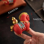 2026 Chinese New Year Horse Figurines Chinese Year of the Horse Decorations 2Pcs Resin Horse Statue Spring Festival Cute Zodiac Gift Blessing Souvenir Home Office Store Restaurant Tabletop Decors - Image 5