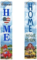 Briarwood Lane Summer Double Sided Reversible Pine Porch Leaner 47x9.5 Farm Trucks For Summer Porch Leaner by BriarwoodLane