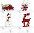 Hicarer 4 Pack Christmas Stocking Holders for Fireplace Mantel by Hicarer