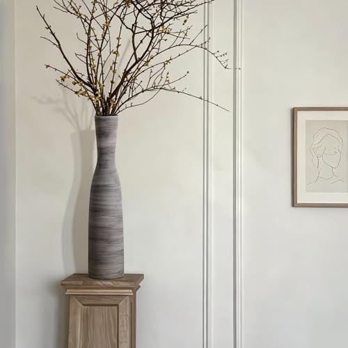 ALMA Black Tall Skinny Vase for Floor, 20" Flower Vase for Home Decor - Image 4