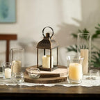 Bronze Small Lanterns with LED Candles, Set of 6 Wedding Decor - Image 7