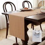 100% Pure French Linen Table Runner (Beige,14x120 Inch) - Image 6