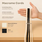 Macrame Kit for Beginners - DIY Rope Canvas Wall Art Kit with Ropes Supplies & Tools | DIY Macrame Art Wall Hanging Decor Starter Set, Craft Kits for Adults, Boho Aesthetic Home Decoration (Black) - Image 5
