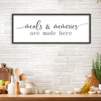 YWJKWLGS Kitchen Signs Wall Decor Art Meals and Memories Are Made Here Sign by Unknown