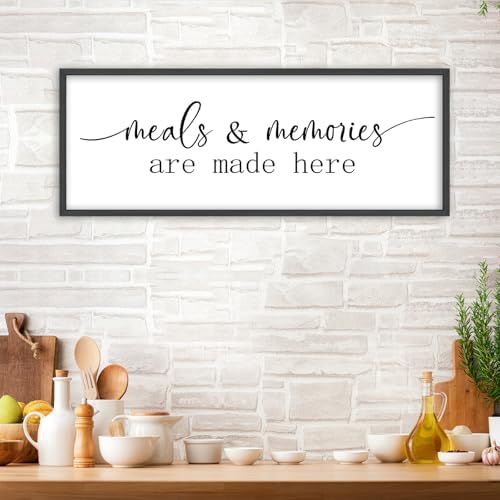 YWJKWLGS Kitchen Signs Wall Decor Art Meals and Memories Are Made Here Sign by Unknown