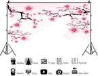 Leyiyi Romantic Cherry Blossoms Backdrop 20x10ft Photography Background Valentine's Day Decoration Soft Pink Love Theme Wedding Party Kids Girls Boys Adults Love Photo Booth Video Props - Image 3