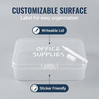 LJY 28 Clear Rectangular Plastic Boxes, 3.3 x 2.2 x 1 in for Buttons - Image 6
