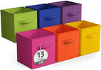 Sorbus 6-Pack Fabric Storage Cubes (13 Inch, Bright Rainbow) by Sorbus