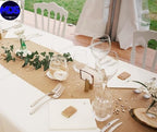 MDS® Pack of 25 Natural Burlap Table Runner, 12 x 108 Inch, Jute Vintage Rustic Farmhouse Boho Table Decor for Wedding Reception, Dining Table, Bridal Shower, Baby Shower & Holiday Party Decorations - Image 2
