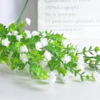 WEISPARK Artificial Hanging Flowers, 12pcs Fake Eucalyptus Vine Faux Flower Greenery Garland Plastic Plants for Indoor Outdoor Wall Garden Wedding Home Party Decor (12pcs White) - Image 7