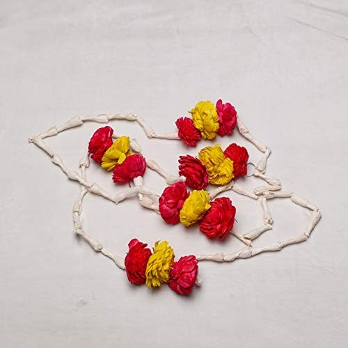 Desi Favors Real Looking Lilly Pooja Garlands | Diwali Marigold Indian Wedding Staircase Pooja, Housewarming, Indian Wedding Decoration | 6ft (Pack of 4) - Image 5