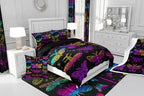 Butterfly Bedding Set, Trippy Ombre Dragonfly Comforter Set for Kids Girls Teens, Gradient Rainbow Butterflies Bedding Comforter Sets, Psychedelic Colorful Moth Quilt Halloween Bedroom Decor, Queen - Image 7