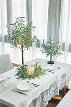 LITBLOOM Lighted Olive Garland Battery Operated with Timer 96 Fairy Lights 6FT, Artificial Greenery Twig Vine Lights for Christmas Spring Fireplace Mantle Decoration Indoor Outdoor - Image 4