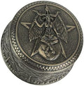 Veronese Design 2 3/8" Tall Baphomet Round Trinket Box Cold Cast Resin Antique Bronze Finish by VeroneseDesign
