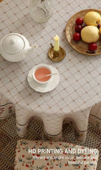ISAENNE Designer French Round Elegant Tablecloth,Diameter 55" - Image 3