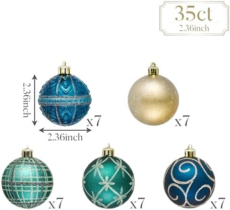 Valery Madelyn 35ct Christmas Tree Decorations Ball Ornaments 2.36 Inches - Image 3