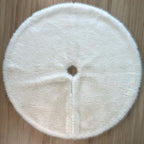 Huntsman High-Pile Faux Fur Christmas Tree Skirt with Hidden Slide Clasp Closure and Durable Microfiber Backing (Ivory, 72-Inch) - Image 3