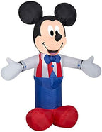 Gemmy 3.5 FT Patriotic Mickey Mouse Inflatable with American Flag – Lighted Airblown Disney 4th of July Blow Up Outdoor Yard Decoration - Image 2