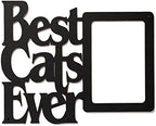 Wall Word Art Decorative Wood Sign for Pet, Dog, Cat, Horse, Pig, Animal Lovers with Fun Sayings and Quotes, 11 x 9 inches (Best Cats Ever) by MemoryMatsWordArt