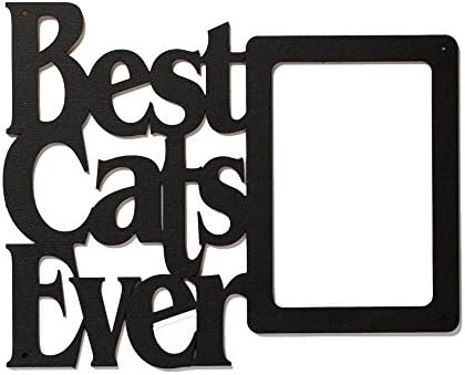 Wall Word Art Decorative Wood Sign for Pet, Dog, Cat, Horse, Pig, Animal Lovers with Fun Sayings and Quotes, 11 x 9 inches (Best Cats Ever) by MemoryMatsWordArt