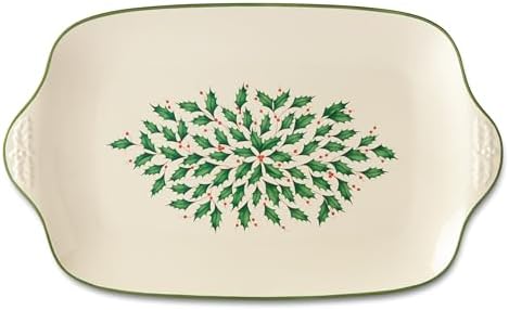 Lenox Holiday Oversized Stoneware Christmas Serving Platter by Lenox