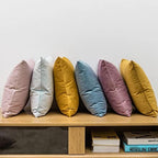 JUSPURBET 28x28 Euro Velvet Throw Pillow Covers Set of 2,Gold - Image 2