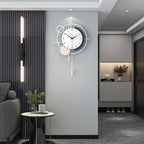 Large Decorative Wall Clock Silent Battery Operated with Pendulum by CreativeWallClock