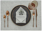 Solino Home 100% Linen Napkins Chambray Grey, Athena 20 x 20 in, Set of 4 - Image 2