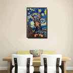 Metal Sign Vintage Tin Sign Doberman Pinscher Starry Night Doberman Sleek Doberman in A Night Sky for Home Security Spaces and Seasonal Displays Waterproof Aluminum 6×8 Inches with Metal Frame - Image 4