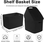 3 Pack Woven Baskets,Storage Baskets for Shelves with Handles - Image 2