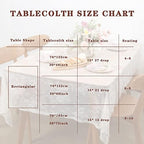 Pack of 6 Lace Tablecloth Ivory Table Fabric 60x120 Inch for Rustic Wedding - Image 5