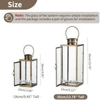 NUPTIO Large Lanterns Decorative Outdoor, Rustic Gold Lantern with Glass - Image 5