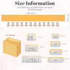 24 Pack Gold Satin Table Runners 12 x 108 Inch Reusable Seamless Design - Image 3