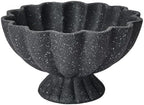 Pedestal Decorative Bowl, 8" Footed Ruffle Fruit Bowl for Home Decor by KEWOOL
