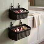 Wicker-Style Hanging Baskets, Plastic Basket for Kitchen Fruit Vegetable Organizing - Image 6