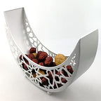 Moon Star Dinner Plate Tray Fruit Plate Ramadan Decoration, Eid Mubarak Moon Star Serving Tray Tableware Dessert Food Storage Container for Islam Muslim Party Festival Table Decor - Image 3
