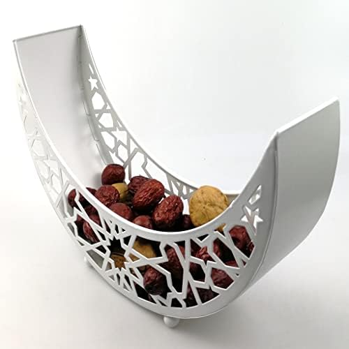 Moon Star Dinner Plate Tray Fruit Plate Ramadan Decoration, Eid Mubarak Moon Star Serving Tray Tableware Dessert Food Storage Container for Islam Muslim Party Festival Table Decor - Image 3