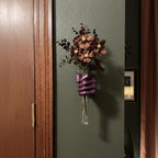 Purple Wall Sculptures, Hand Vases Home Decor, Wall Mount Art Sculpture, Unique Wall Art Statue, Funky Flower Vase Decorations, Modern Eclectic Hanging Decor,Glass Test Tube Vase(Purple) - Image 7