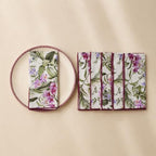 100% Cotton Printed Cloth Napkins Set of 6, 18x18 Inch Reusable Dinner Napkins, Soft Washable Floral Table Napkins for Dining, Parties & Hosting - Orchid Garden - Image 3