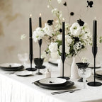Black Candlestick Holders, Metal Taper Candle Holders,Bulk Set of 27 - Image 4