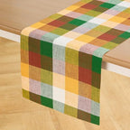 Solino Home 100% Pure Linen Table Runner Check, Buffalo Check 14 x 120 in - Image 2
