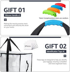 Moving Bags Heavy Duty Extra Large, Moving Boxes, Moving Supplies Essentials, Blue Storage Bins with Lids, Plastic Packing Totes, Storage Bags for Clothes with Handles & Zippers(White, 6 Pack) - Image 3