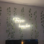 30×8 Inch This is Our Happy Place Neon Signs with Timing Remote, Warm White Led Light UP Sign for Wall Decor for Bedroom, Bar, Cafe, Office, Cave - Image 3